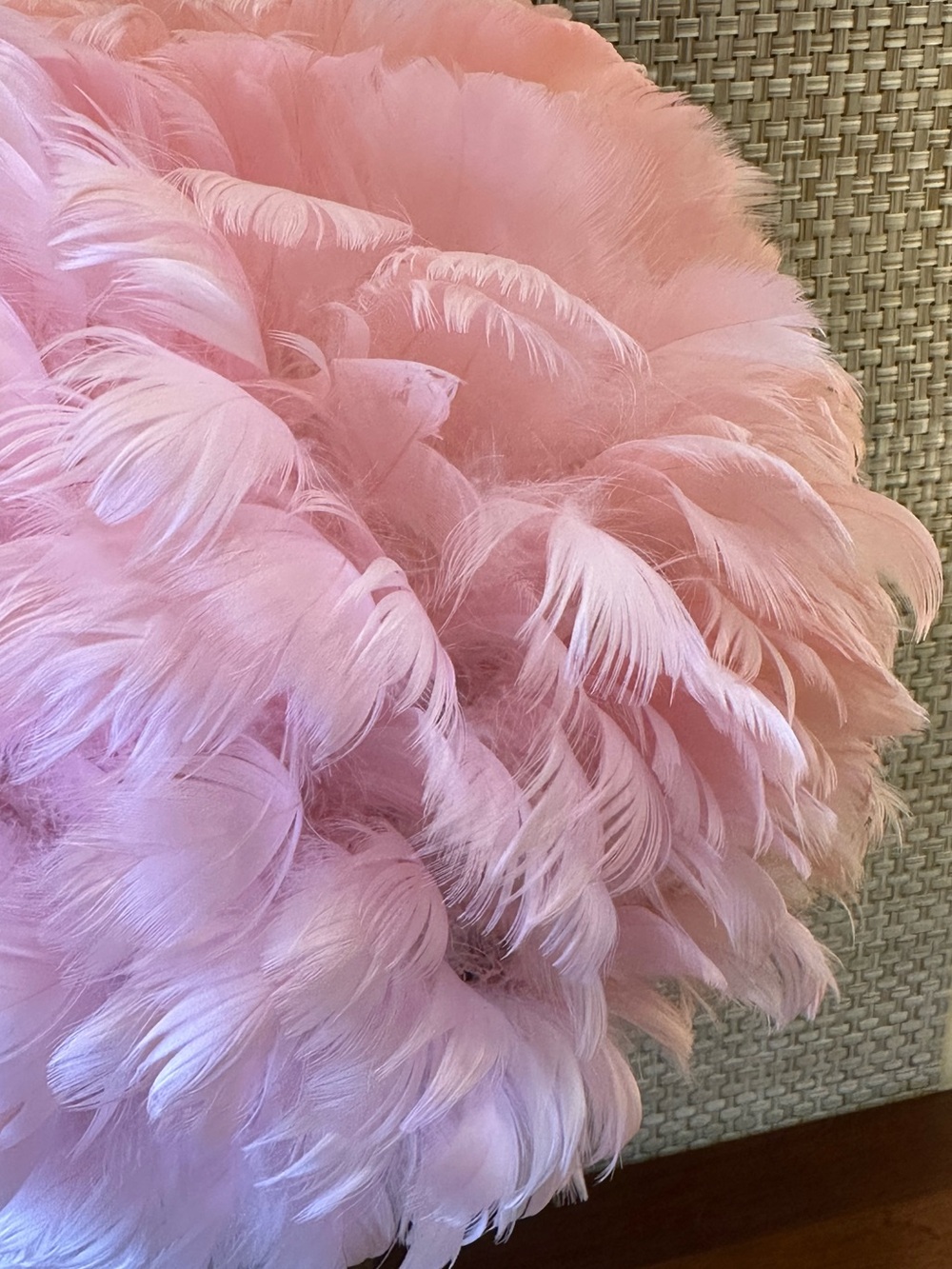 VTG 1950s-60s Rare Pink Marabou Feather Bubble Wig Hat Made in Yugoslavia - Picture 2 of 10